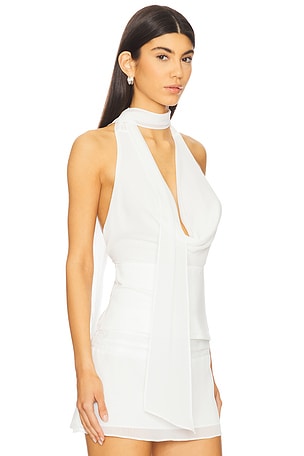 MAJORELLE Kelly Halter Top in White