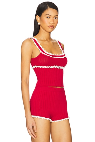 MAJORELLE Brielle Tank in Red. Size XL. Also