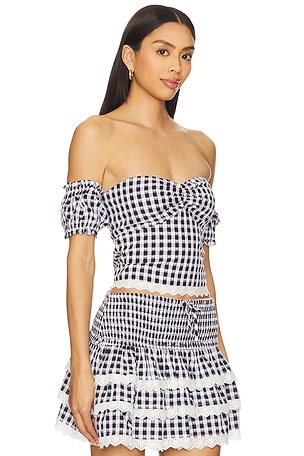 MAJORELLE Reece Top in Black,White