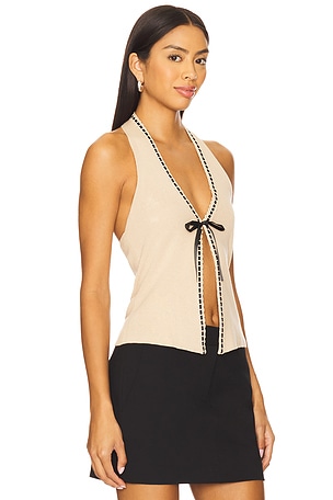 MAJORELLE Kladuia Top in Beige