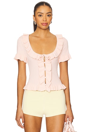 Kaomi Ruffle Knit Top MAJORELLE