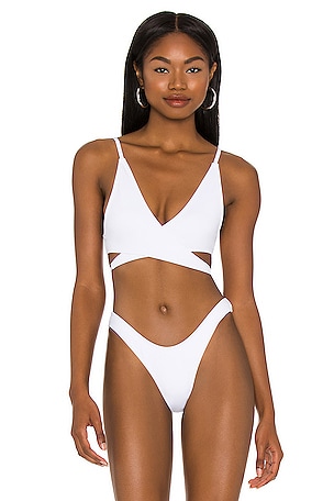 WeWoreWhat Vintage Bra Bikini Top in Off White