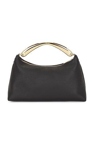 Mansur Gavriel Metal Handle Rhea Bag in Black