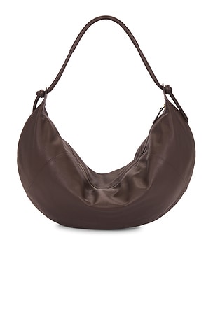 Mansur Gavriel Fortuna Leather Shoulder Bag in Chocolate