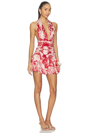 Miaou Natalia Dress in Red,Blush