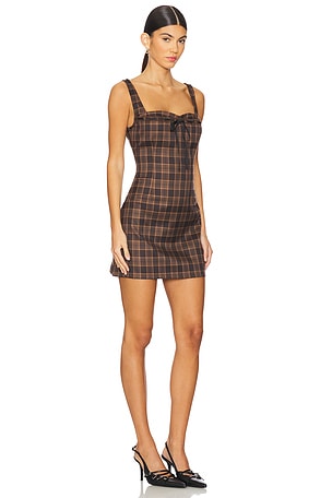 Miaou Laced Ginger Dress in Brown