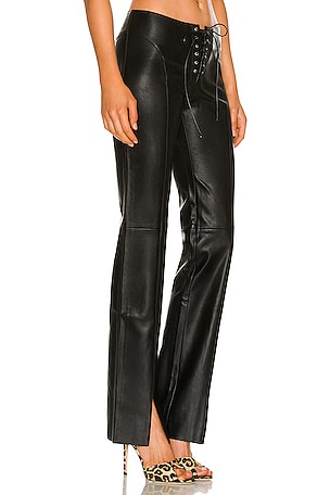 Miaou Element Lace Up Pant in Black
