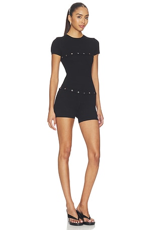 Miaou Josie Romper in Black