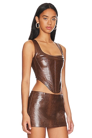 Miaou Campbell Corset in Brown