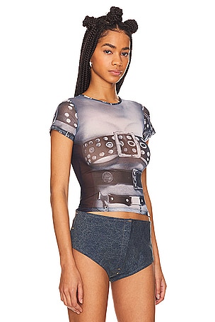 Miaou Mini Tee in Black