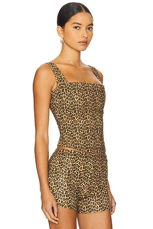 Miaou Luna Top in Brown