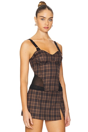 Miaou Marguerite Corset in Brown