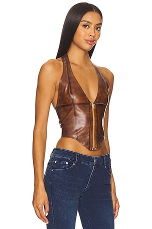 Miaou Mara Corset in Brown