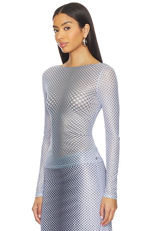 Miaou Long Sleeve Tee in Blue