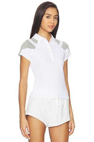 Miaou Page Polo Top in White