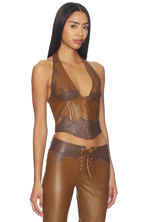 Miaou Mara Corset in Brown