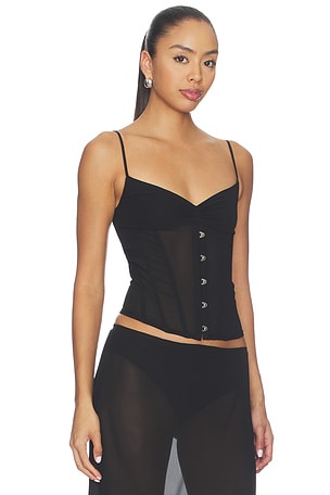 Miaou Alessia Corset Top in Black