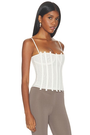 Miaou Lila Corset Top in Ivory
