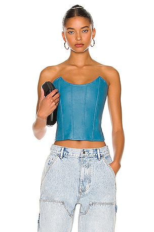 Leia Faux Leather Corset Miaou