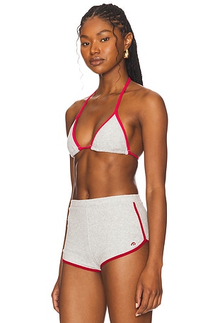 Miaou Kauai Bikini Top in Light Grey. Size XS. Also