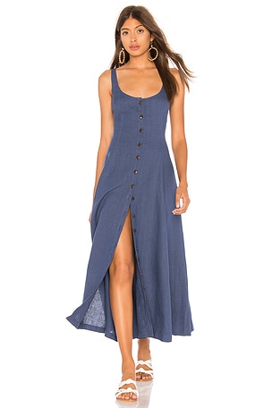 mara hoffman blue dress Mara Hoffman Colleen Dress Blue White