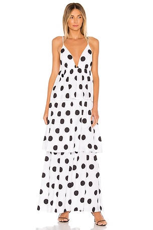 Mara Hoffman Bari Dress in Whie & Black in White & Black | REVOLVE