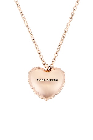 Marc Jacobs Balloon Heart Necklace in Rose Gold