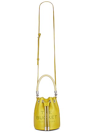 Marc Jacobs The Leather Mini Bucket Bag in Citronelle | REVOLVE