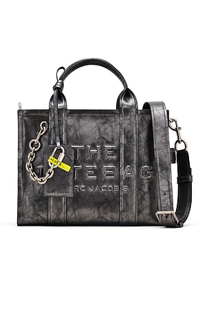 The Metallic Distressed Medium Tote Bag Marc Jacobs