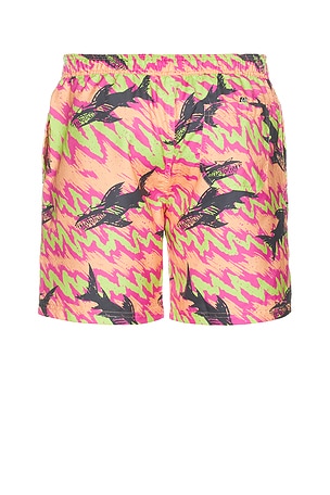 Maui and Sons Frenzy Classic Swim Trunks in Pink