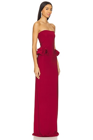 Maygel Coronel Calliope Dress in Burgundy