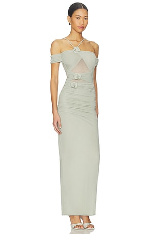 Maygel coronel vestido abisso en color verde salvia