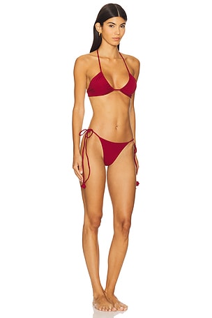 Maygel Coronel Arazo in Burgundy