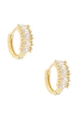 Baguette Hoop Earrings Mazin Jewels