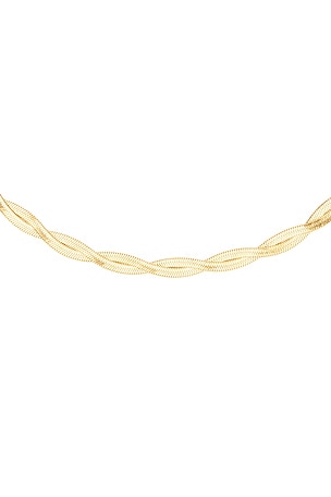 Mazin Jewels Cyprus Necklace in Metallic Gold