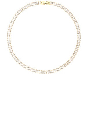 Iced Baguette Tennis Necklace Mazin Jewels