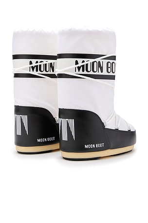 MOON BOOT Kids Icon Nylon Boot in White,Black