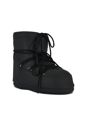 MOON BOOT Icon Low Rubber Boot in Black. Size 45-47. Also