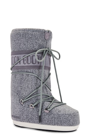 MOON BOOT Icon Felt Boot in Grey