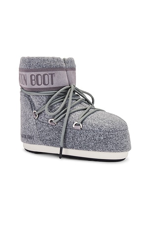 MOON BOOT Icon Low Felt Boot in Grey