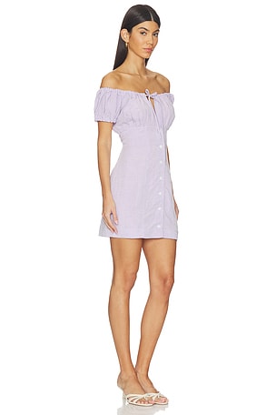 MATTHEW BRUCH Bubble Tie Mini Dress in Lavender