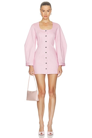 Leg Of Mutton Scoop Neck Mini Dress MATTHEW BRUCH