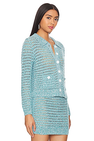 MATTHEW BRUCH Mesh Jacket in Blue