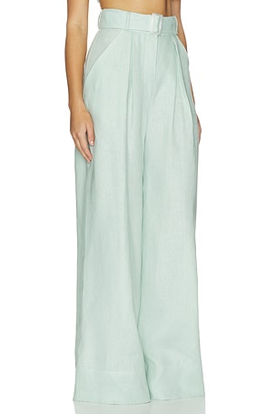 Matthew bruch pantalón plisado de pierN/A ancha en color azul cerceta