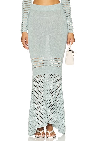 Striped Mesh Handkerchief Midi Skirt MATTHEW BRUCH