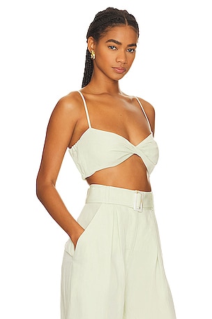 MATTHEW BRUCH Bandeau Crop Top in Mint