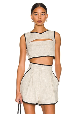 Bound Cutout Crop Top MATTHEW BRUCH
