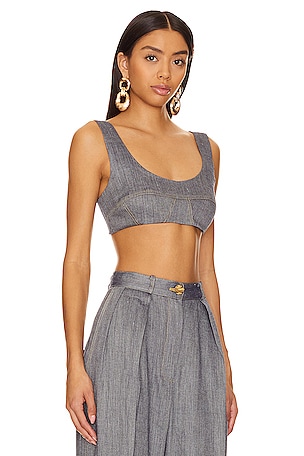 MATTHEW BRUCH Bra Top in Grey