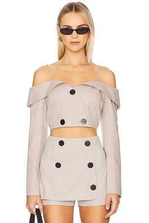 Off Shoulder Double-breasted Top MATTHEW BRUCH