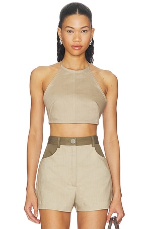 Tie Halter Crop Top MATTHEW BRUCH
